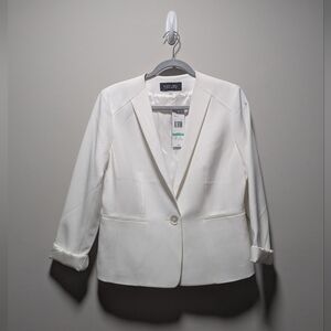 Black Label by Evan Picone Ivory Blazer Jacket